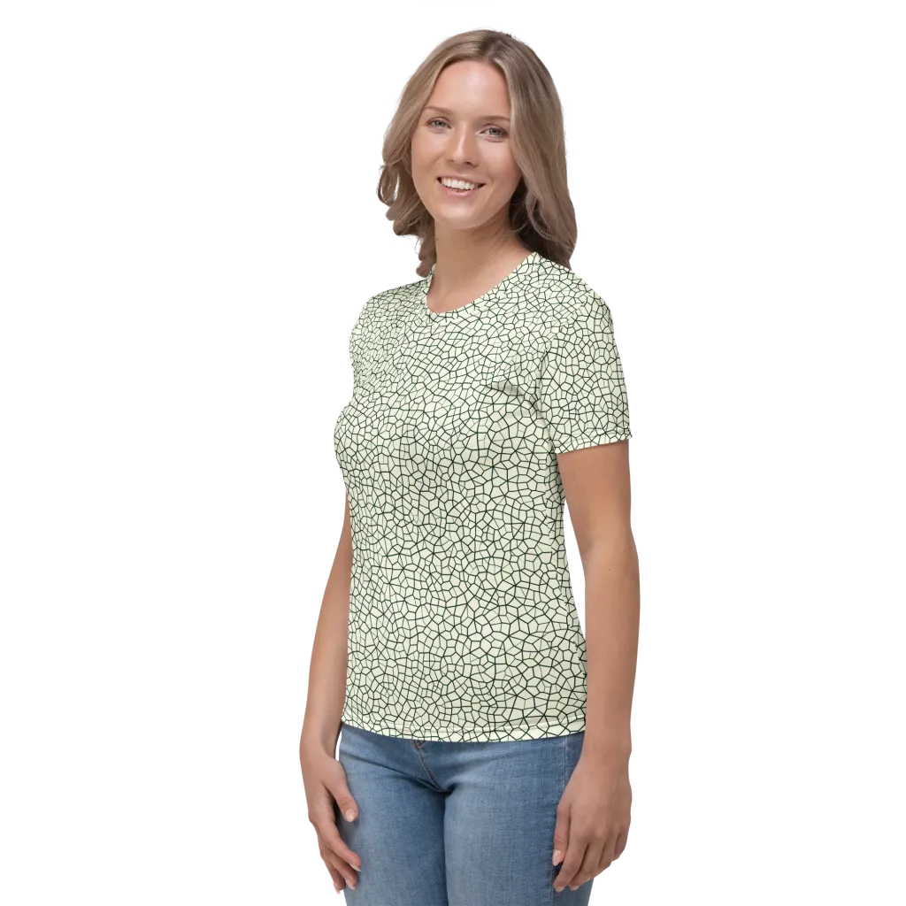Verdant Fissure on Women's Crew Neck T-Shirt — Left