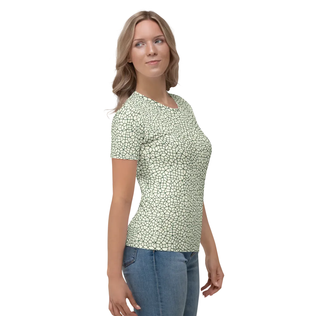 Verdant Fissure on Women's Crew Neck T-Shirt — Right