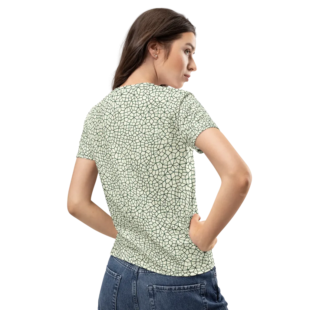 Verdant Fissure on Women's Crew Neck T-Shirt — Back