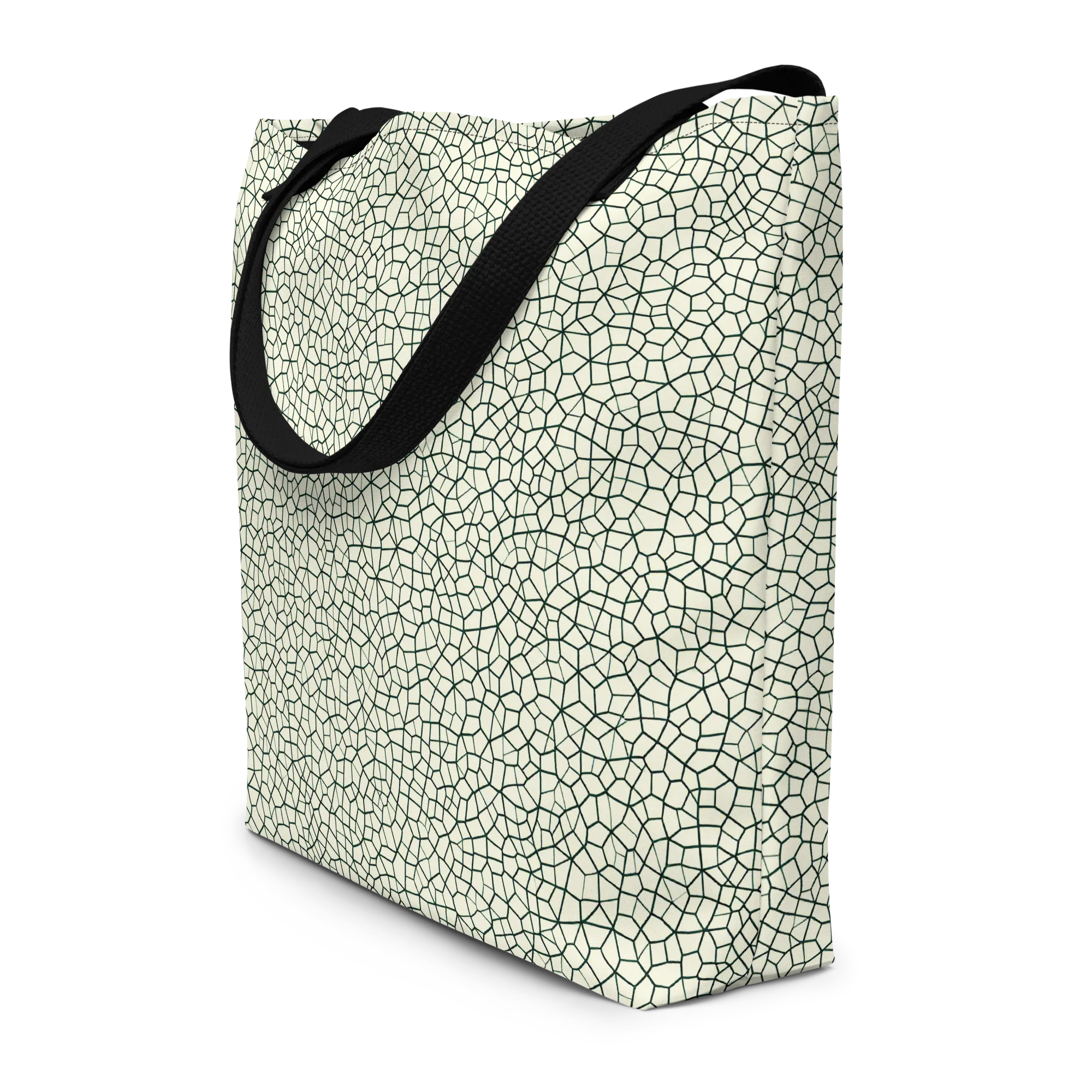 Verdant Fissure on Large Tote Bag W/ Pocket — Front