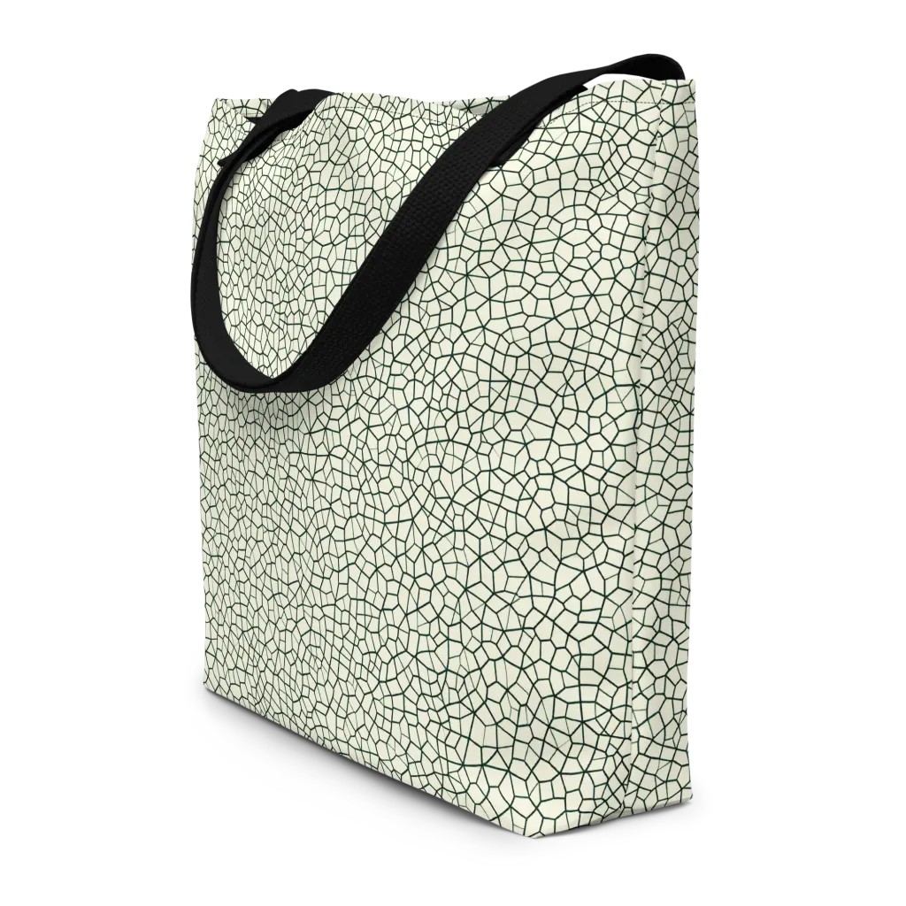 Verdant Fissure on Large Tote Bag W/ Pocket — Front