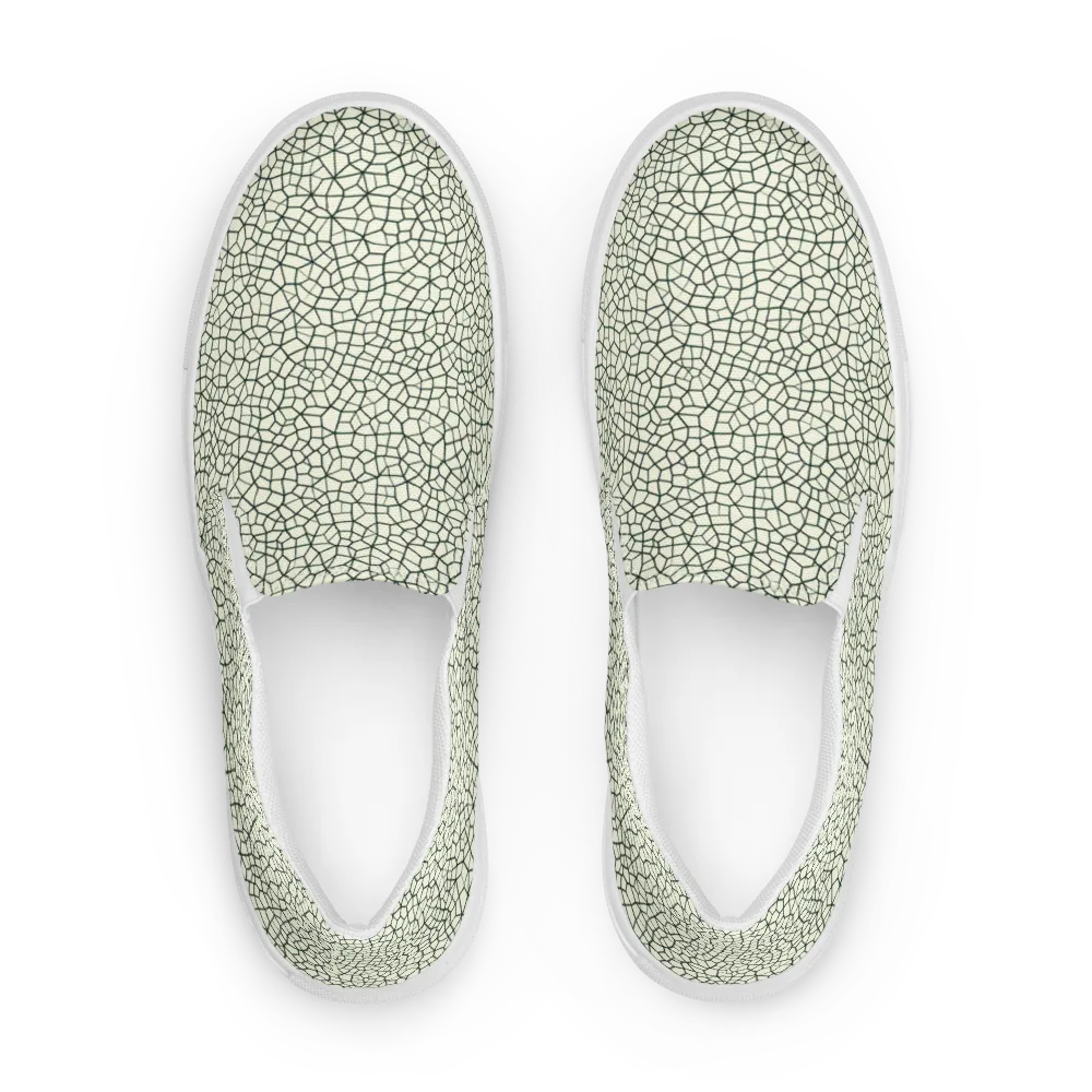 Verdant Fissure on Women's Slip-On Canvas Shoes — Front