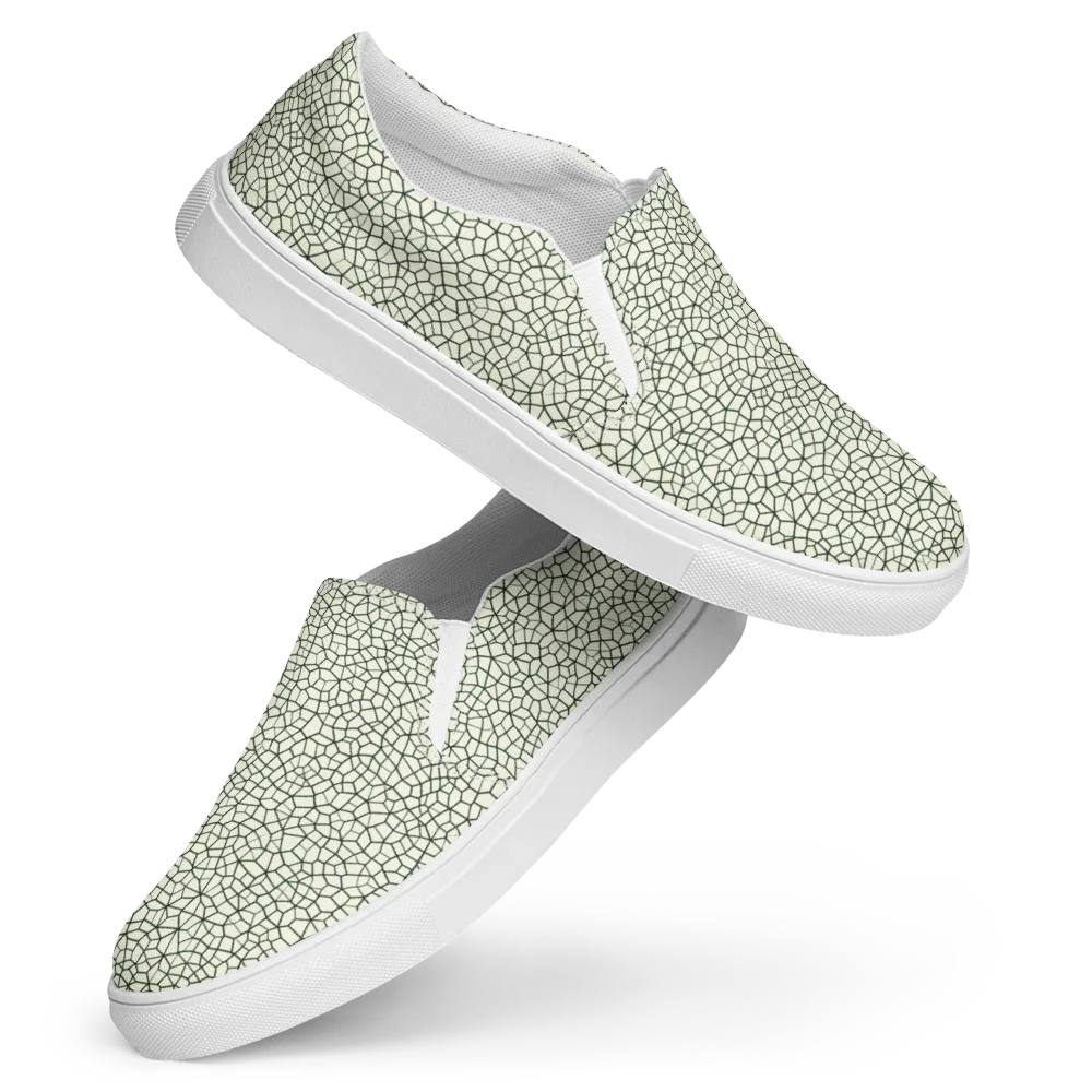 Verdant Fissure on Women's Slip-On Canvas Shoes — Front