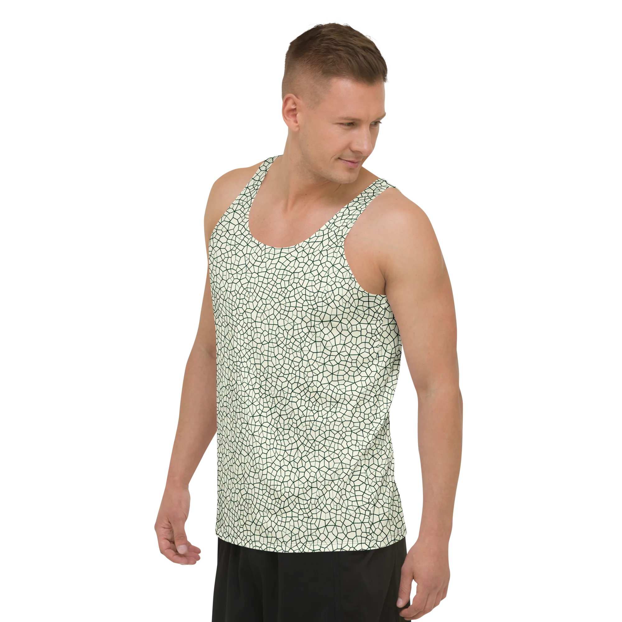 Verdant Fissure on Men's Tank Top — Left Front