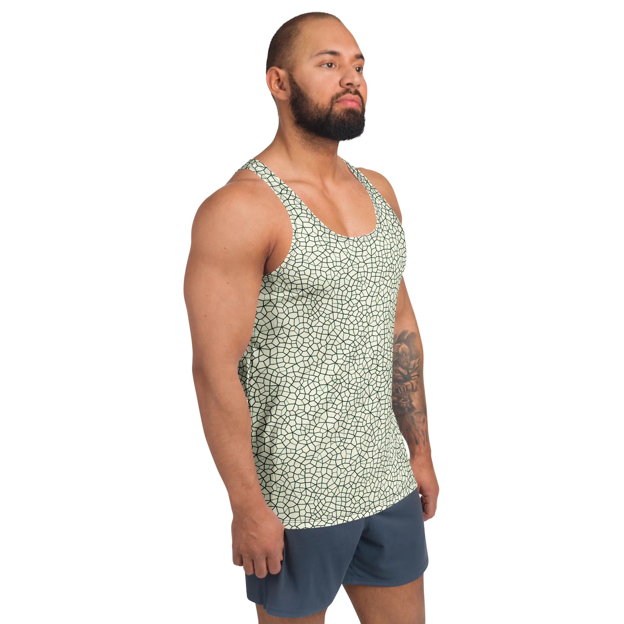 Verdant Fissure on Men's Tank Top — Right Front