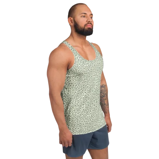 Verdant Fissure on a Men's Tank Top