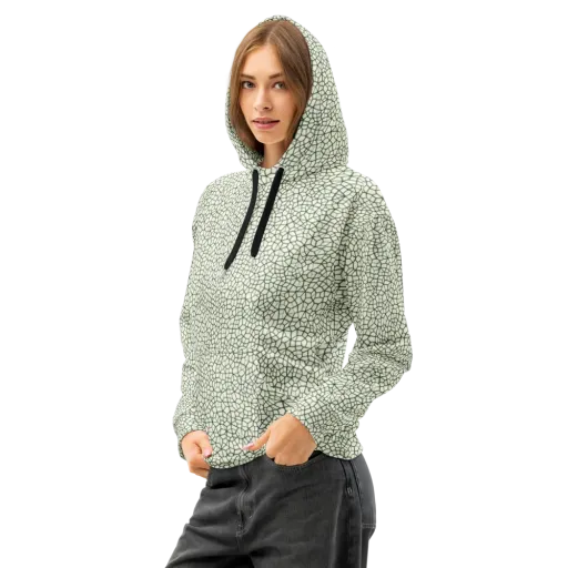 Verdant Fissure on a Cotton Hoodie