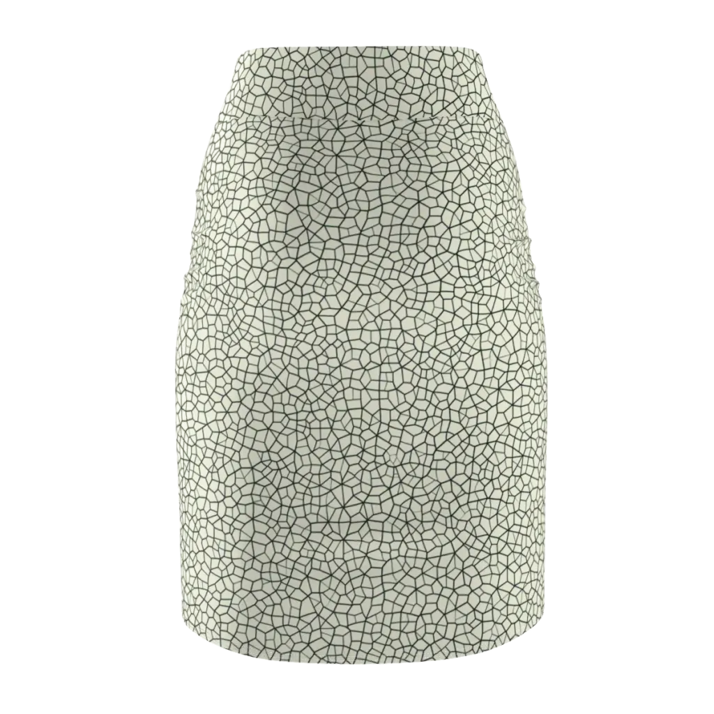 Verdant Fissure on Pencil Skirt — Back