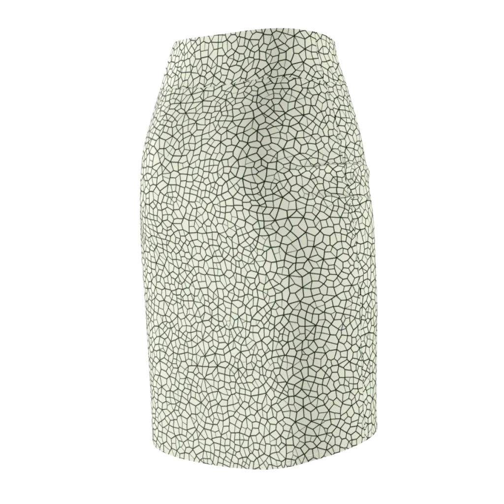 Verdant Fissure on Pencil Skirt — Back Side