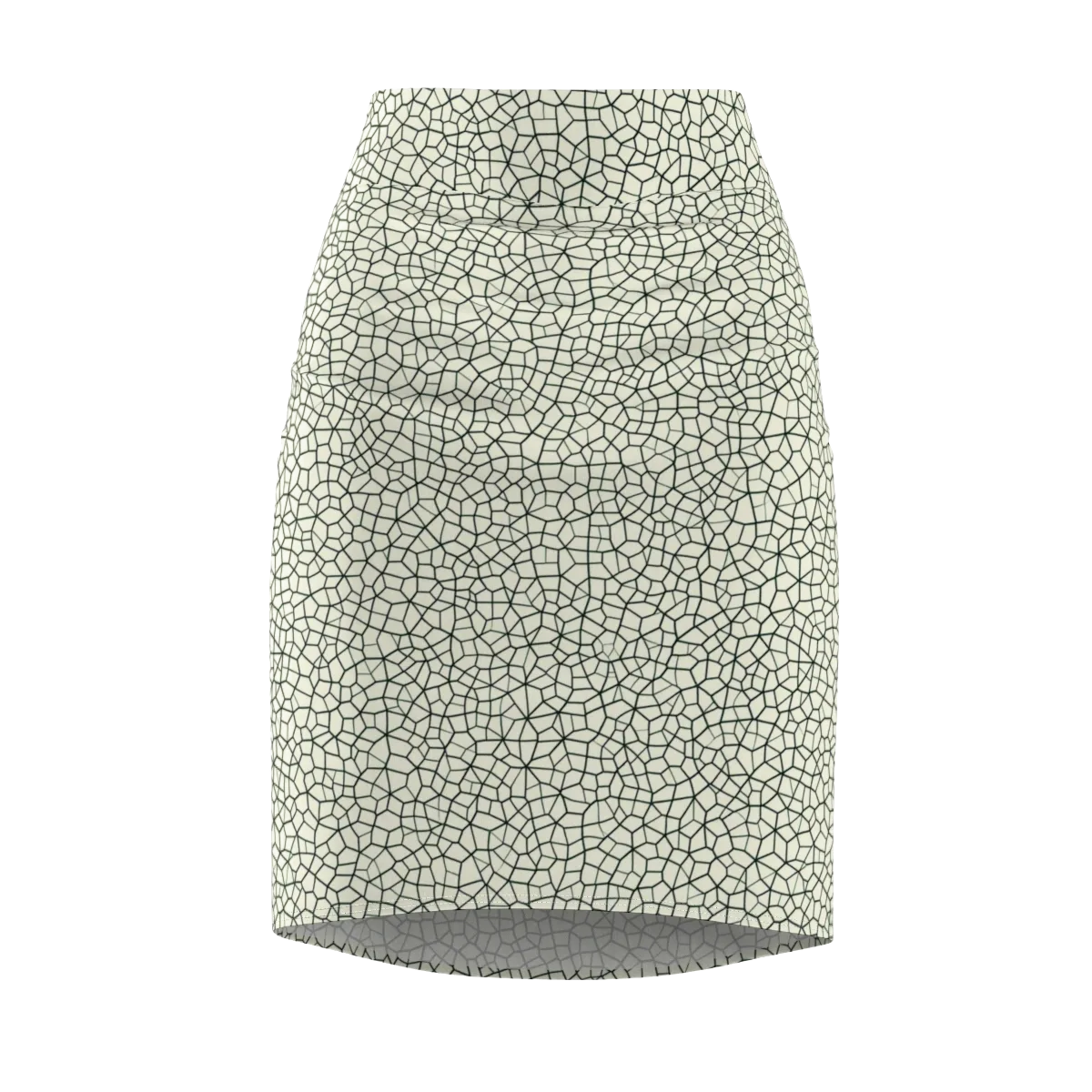 Verdant Fissure on Pencil Skirt — Front