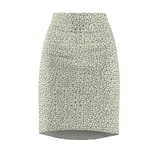 Verdant Fissure on a Pencil Skirt