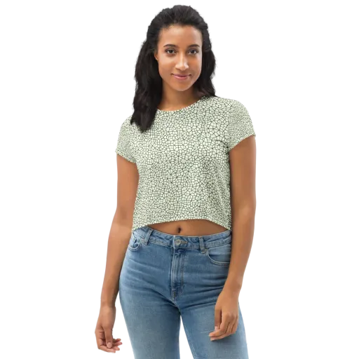 Verdant Fissure on a Crop Tee
