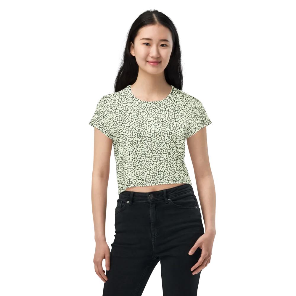 Verdant Fissure on Crop Tee — Front