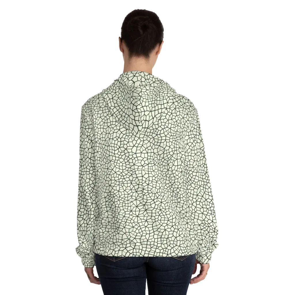 Verdant Fissure on Women's Full-Zip Hoodie — Back On Person