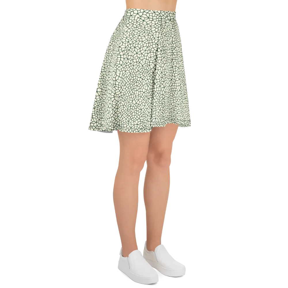 Verdant Fissure on Skater Skirt — Right