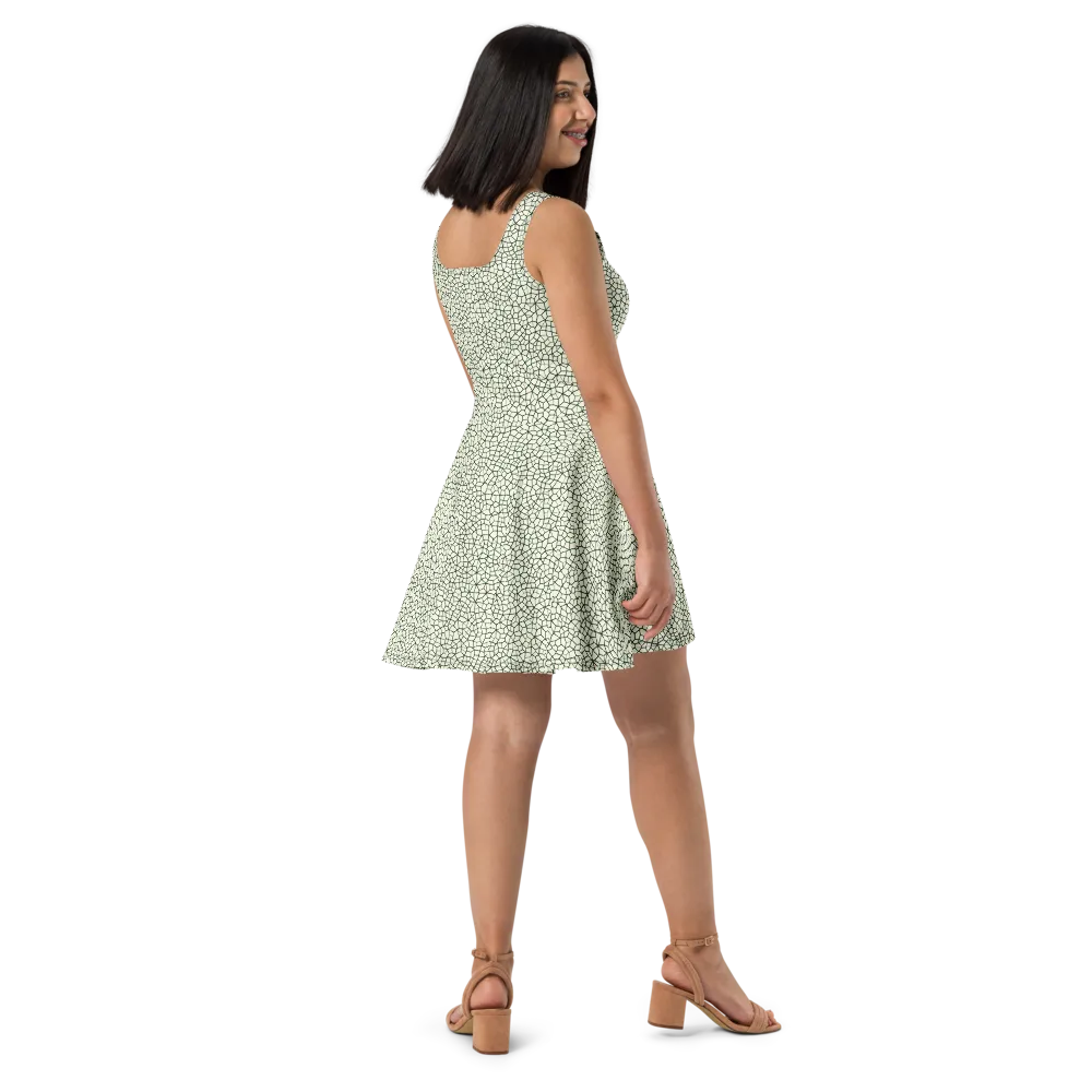 Verdant Fissure on Skater Dress — Right