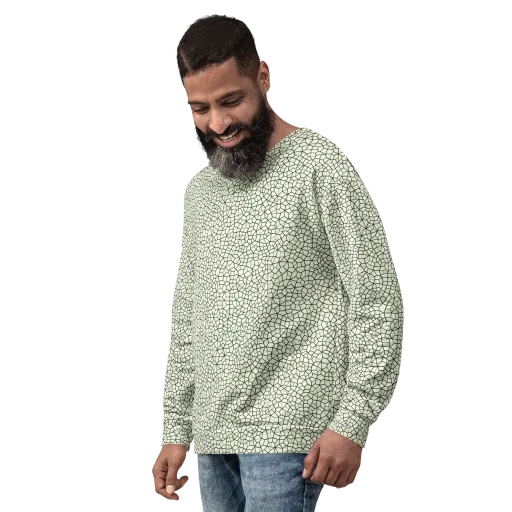 Verdant Fissure on a Sweatshirt