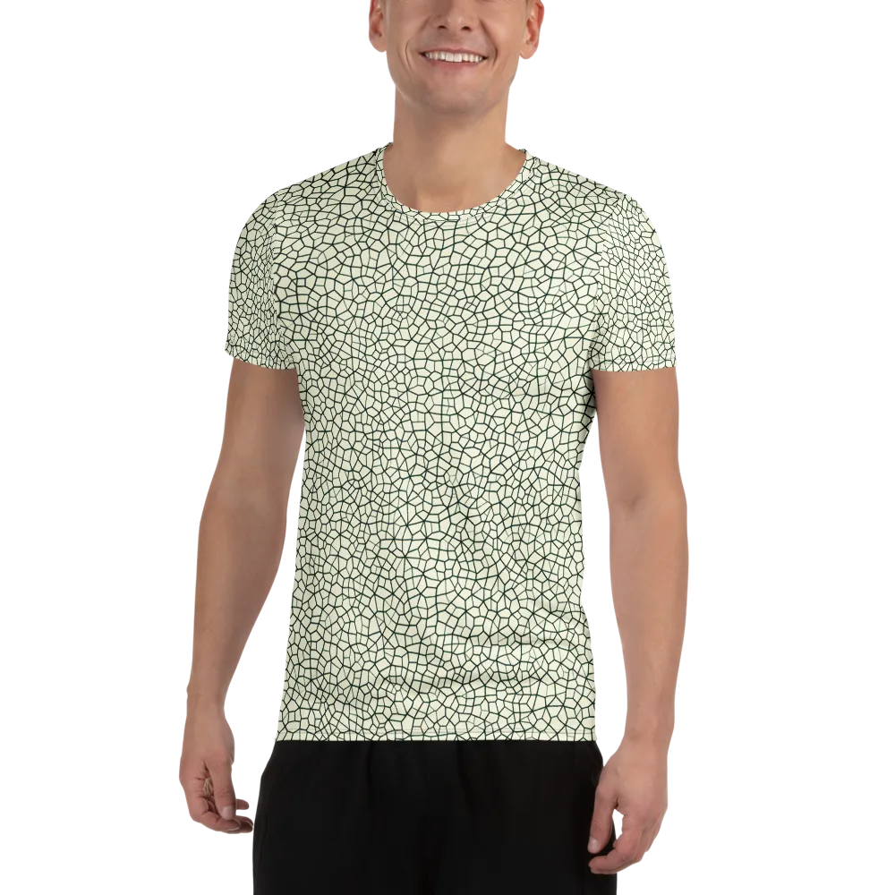 Verdant Fissure on Men's Athletic T-Shirt — Front