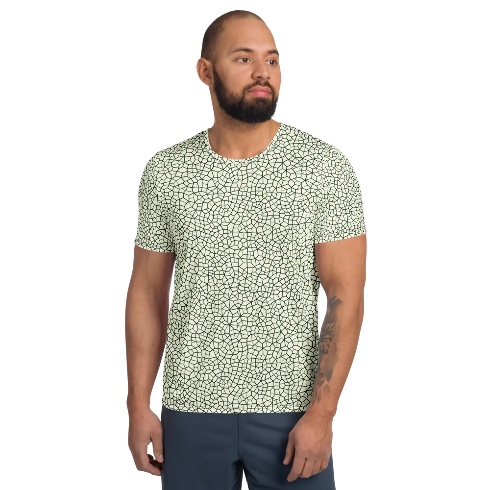 Verdant Fissure on Men's Athletic T-Shirt — Front