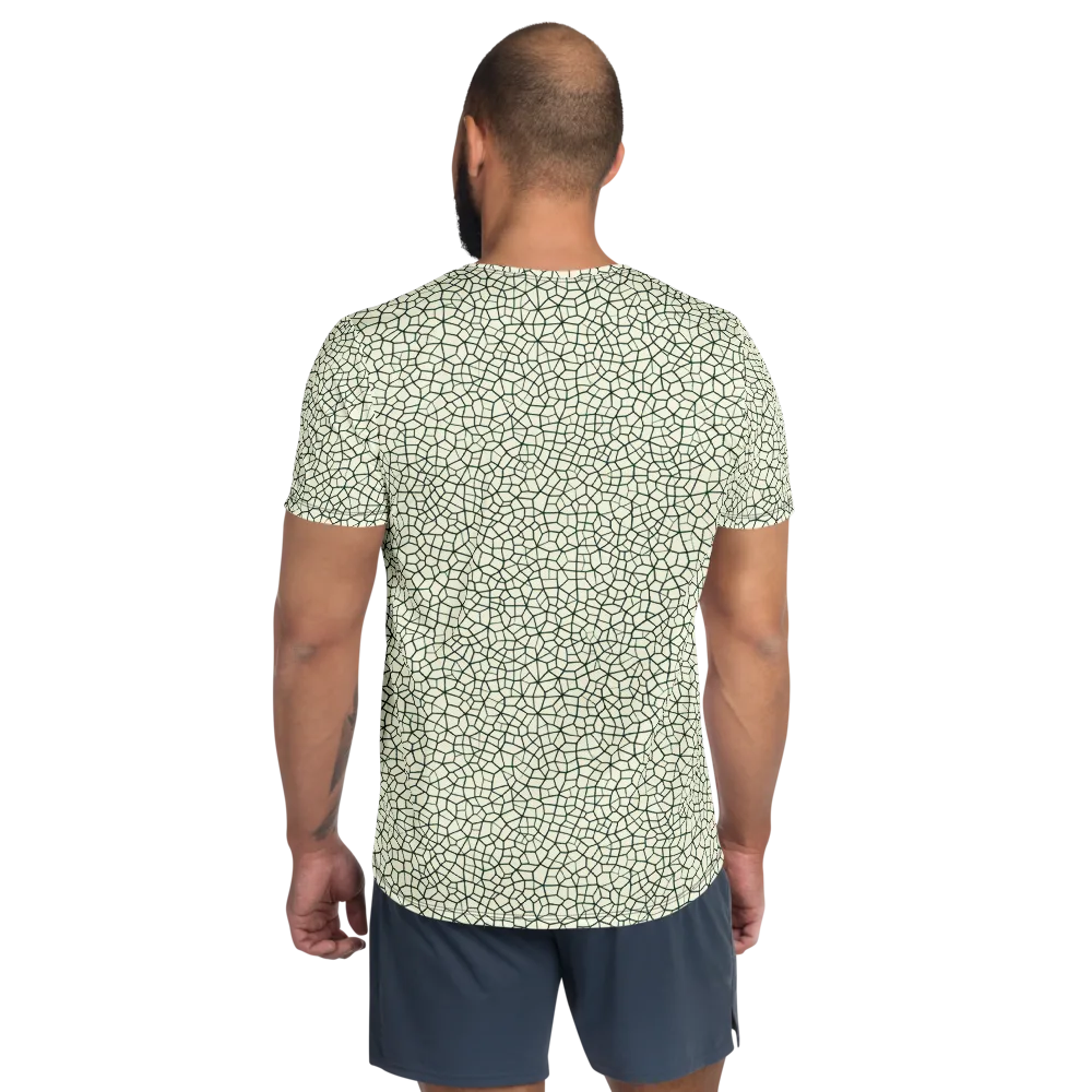 Verdant Fissure on Men's Athletic T-Shirt — Back