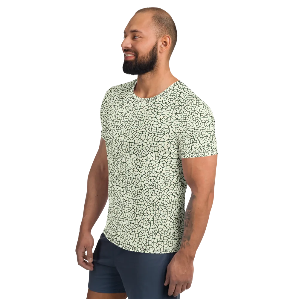 Verdant Fissure on Men's Athletic T-Shirt — Left