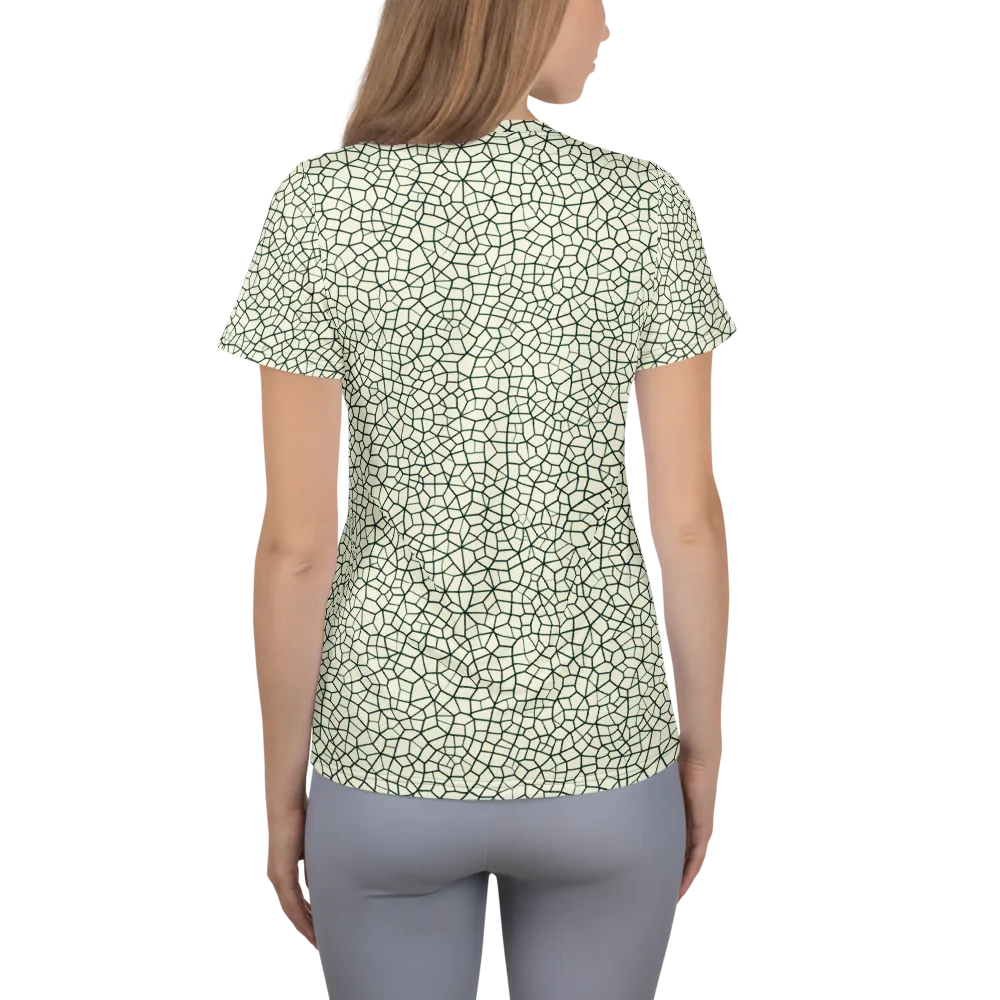 Verdant Fissure on Women's Athletic T-Shirt — Back