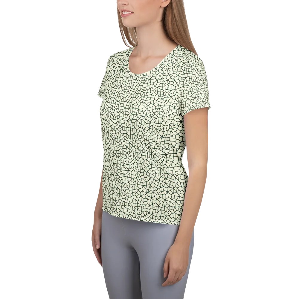 Verdant Fissure on Women's Athletic T-Shirt — Left