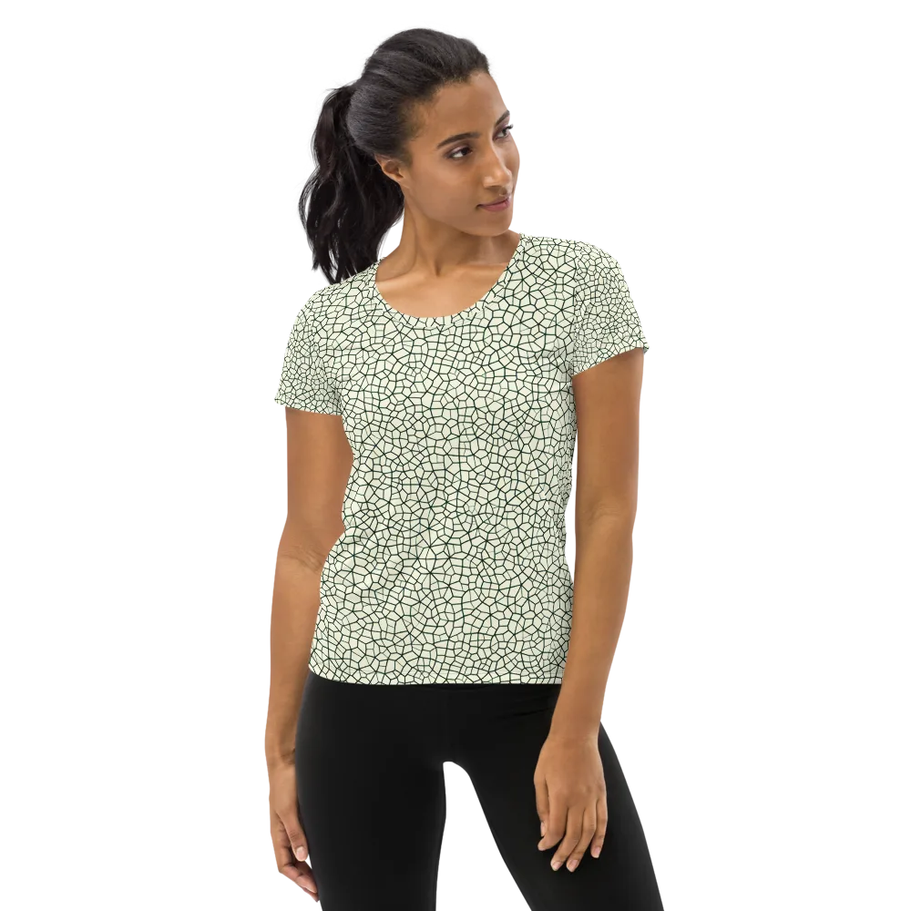 Verdant Fissure on Women's Athletic T-Shirt — Front