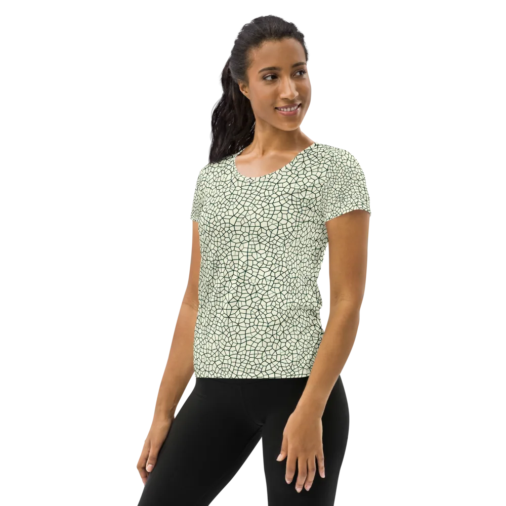 Verdant Fissure on Women's Athletic T-Shirt — Left