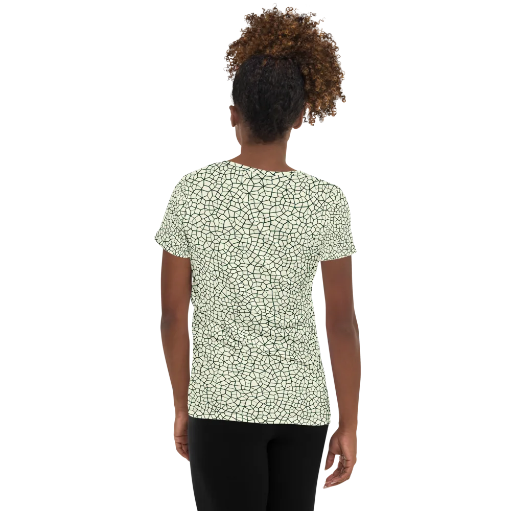 Verdant Fissure on Women's Athletic T-Shirt — Back