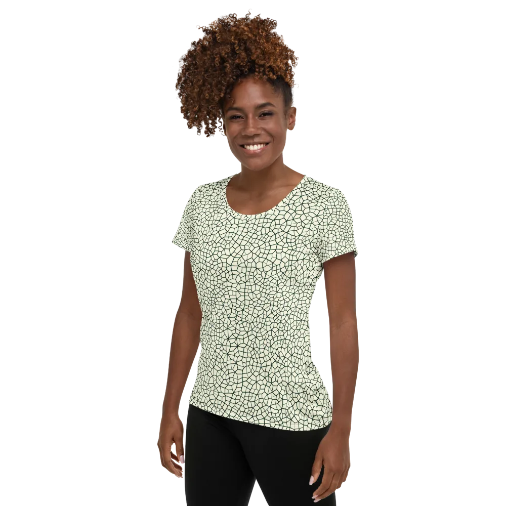 Verdant Fissure on Women's Athletic T-Shirt — Left