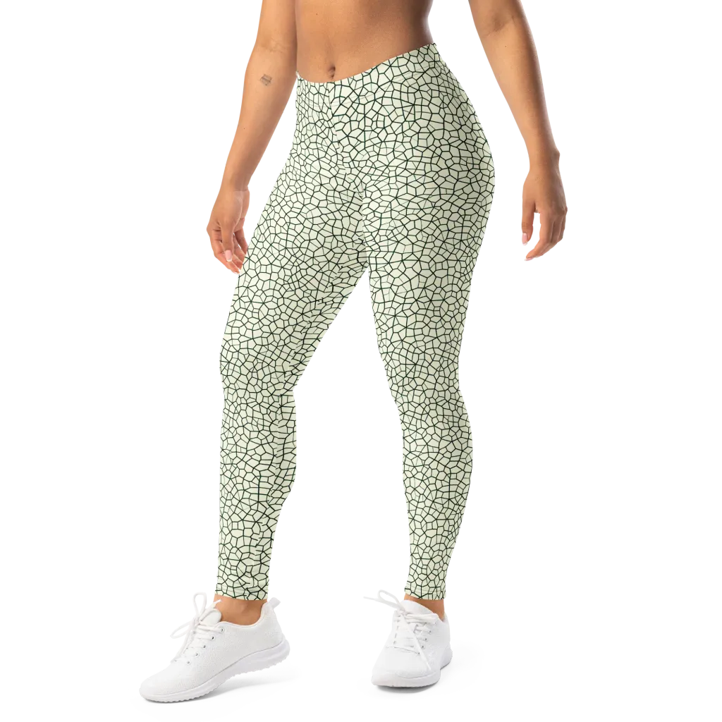 Verdant Fissure on Leggings — Left Front