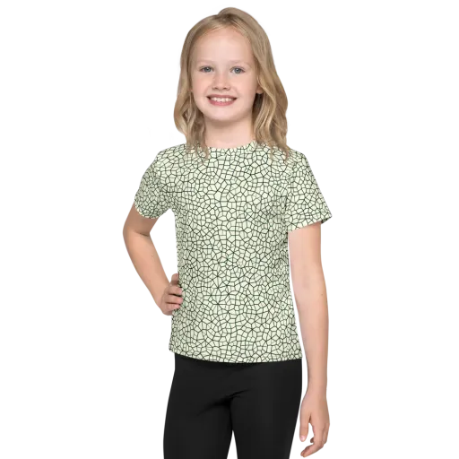 Verdant Fissure on a Kids Crew Neck T-Shirt