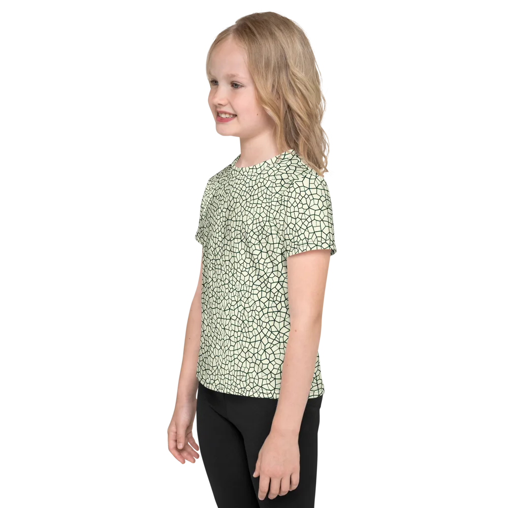 Verdant Fissure on Kids Crew Neck T-Shirt — Left