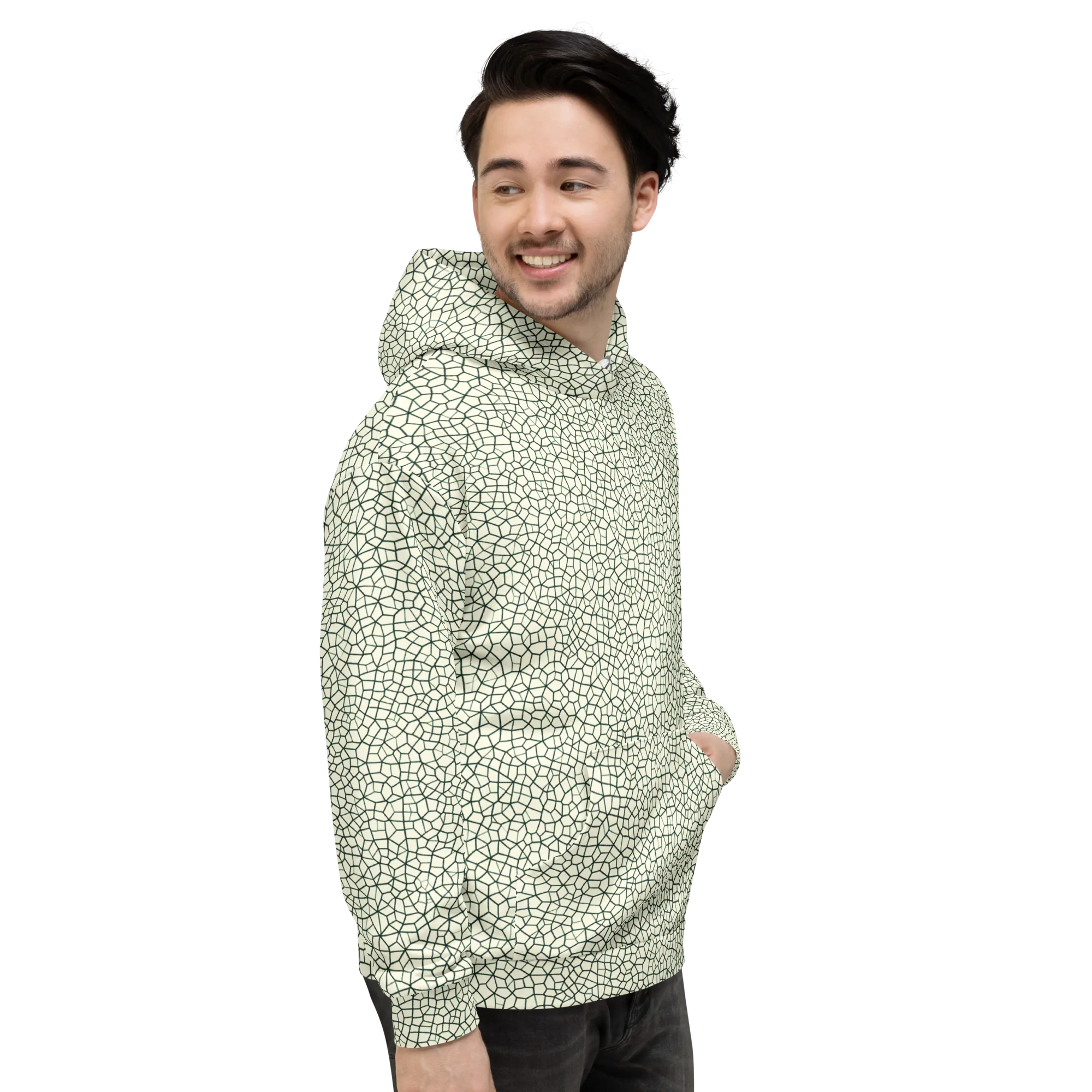 Verdant Fissure on Hoodie — Right