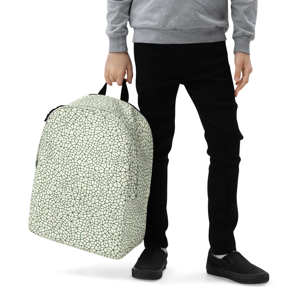 Verdant Fissure on Minimalist Backpack — Zoomed-in