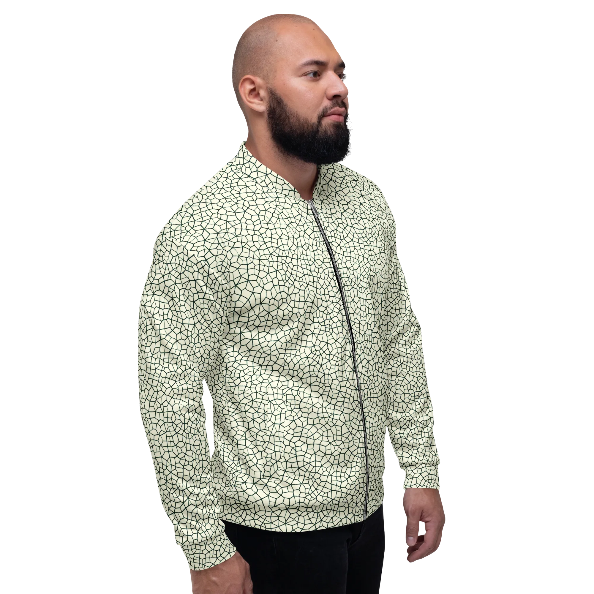 Verdant Fissure on Bomber Jacket — Right