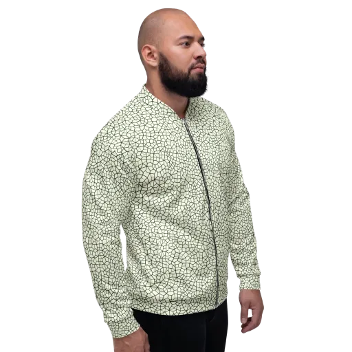 Verdant Fissure on a Bomber Jacket