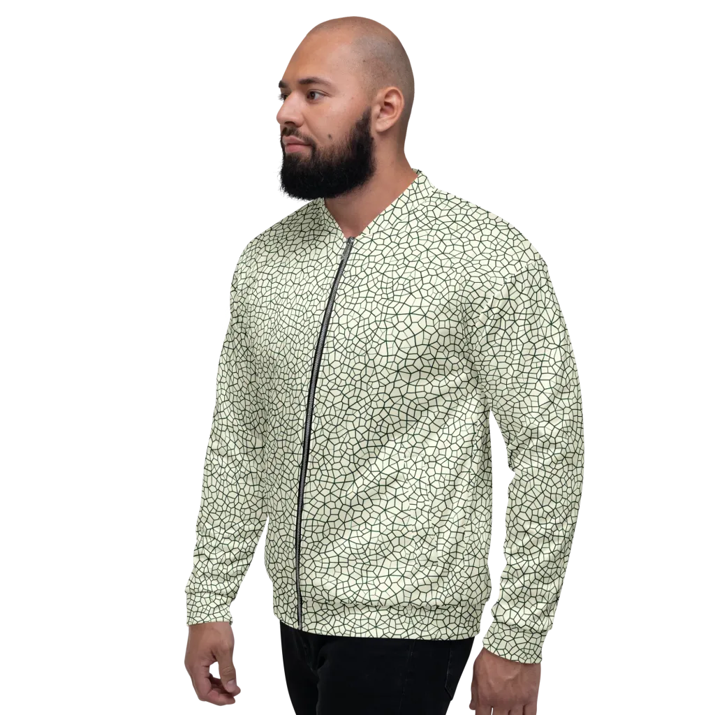 Verdant Fissure on Bomber Jacket — Left