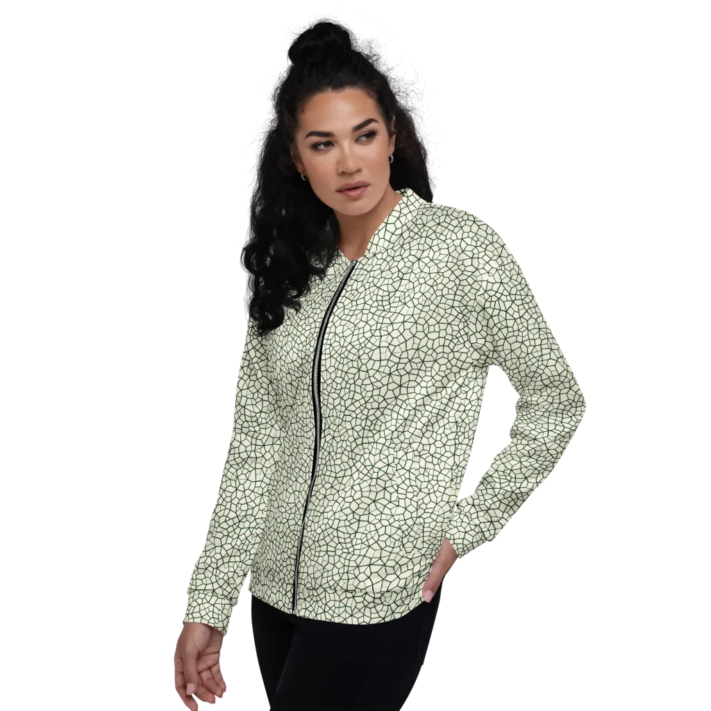 Verdant Fissure on Bomber Jacket — Left
