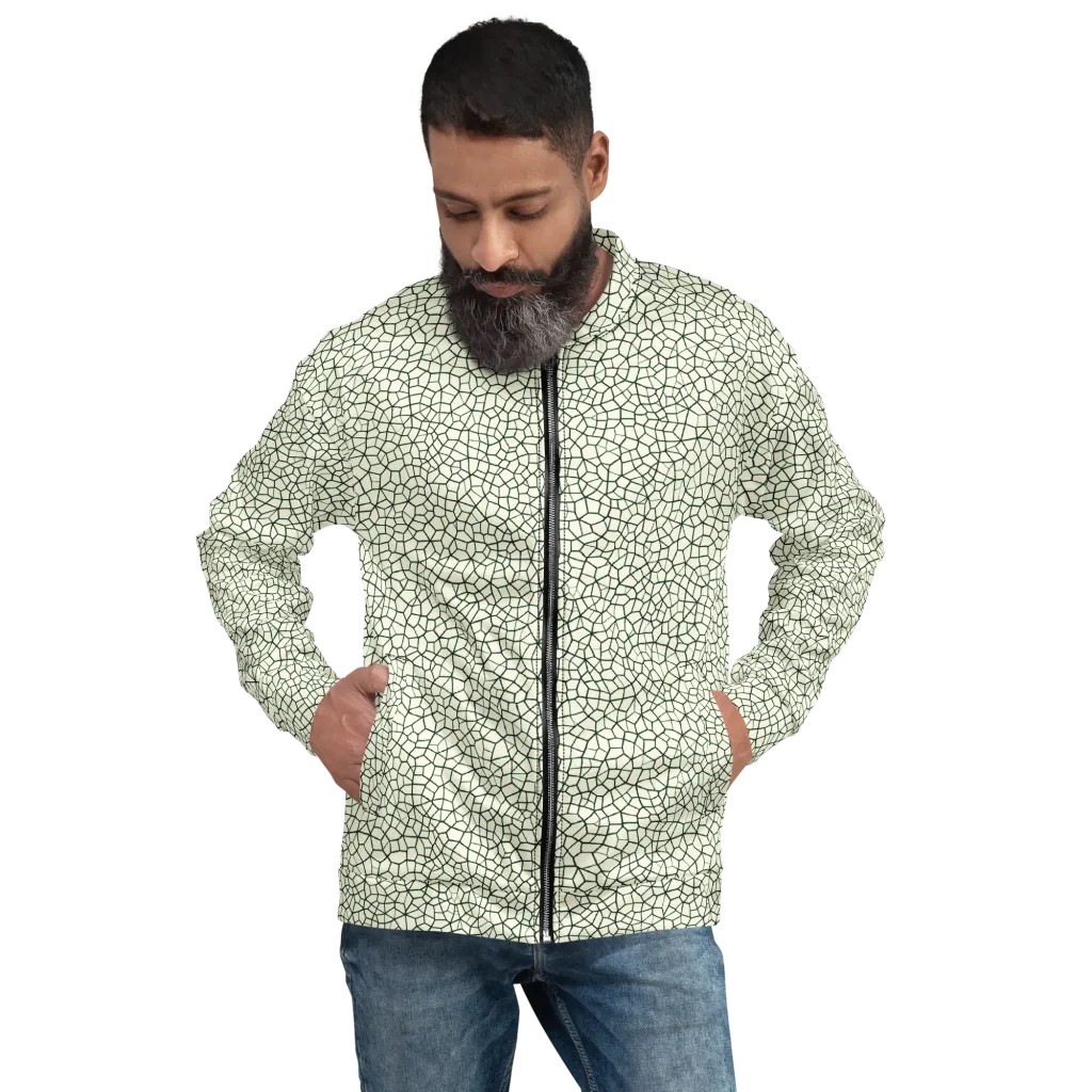 Verdant Fissure on Bomber Jacket — Front
