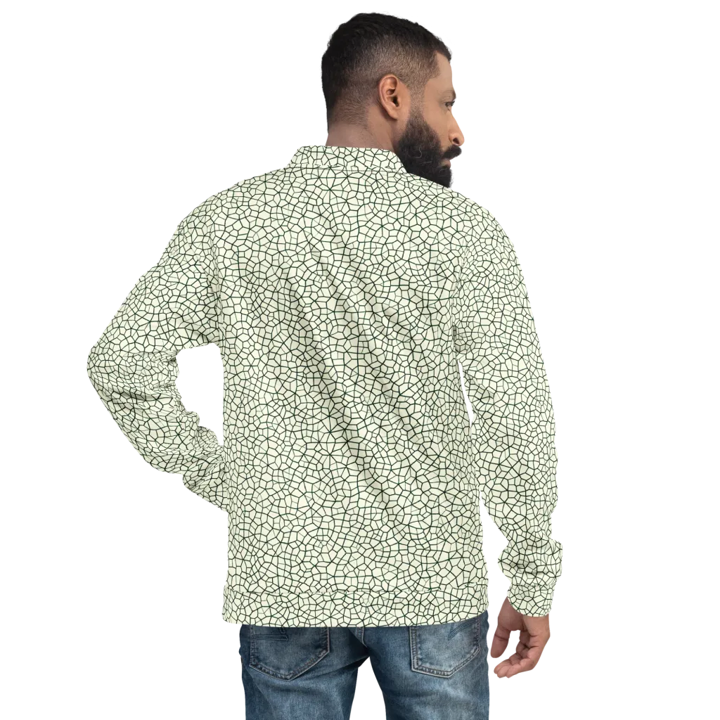 Verdant Fissure on Bomber Jacket — Back