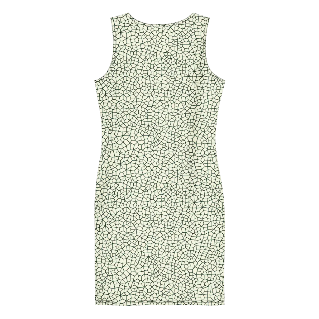 Verdant Fissure on Bodycon Dress — Back