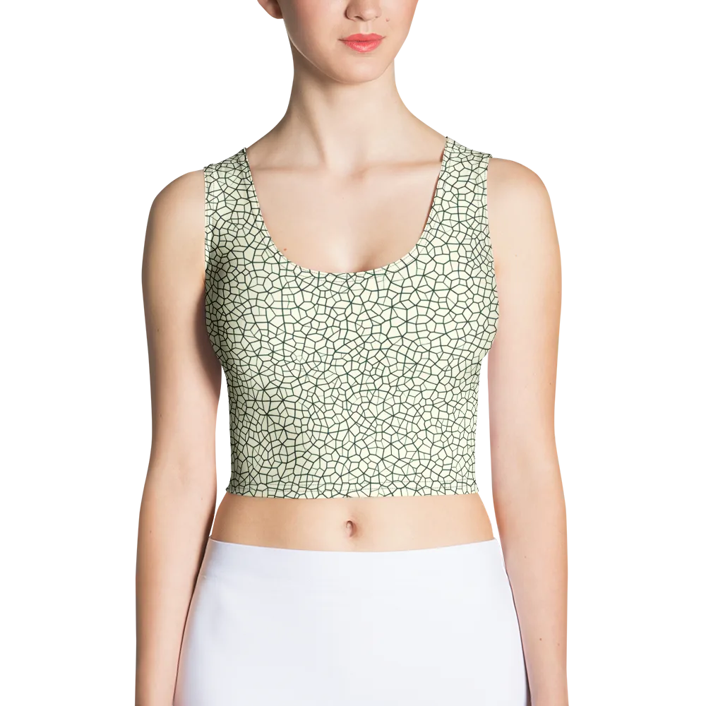 Verdant Fissure on Crop Top — Front