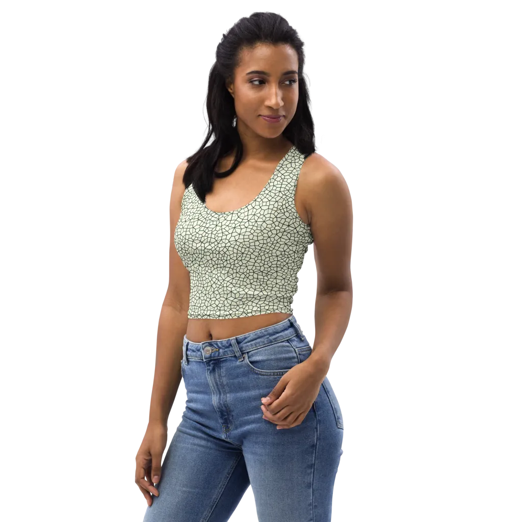 Verdant Fissure on Crop Top — Left Front