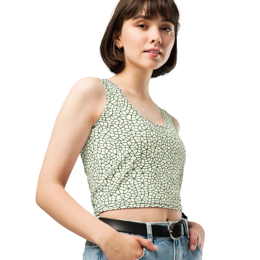 Verdant Fissure on Crop Top — Right Front