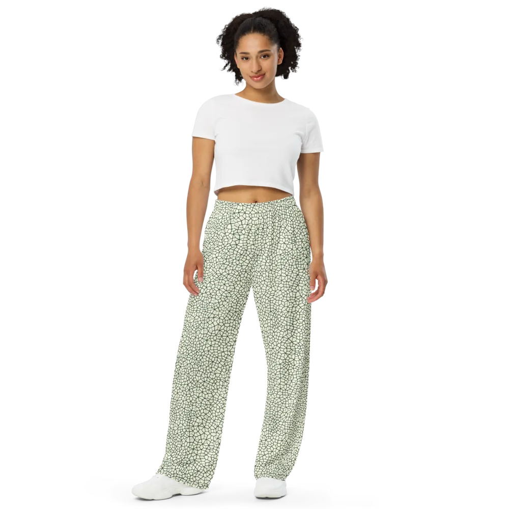 Verdant Fissure on Wide-Leg Pants — Front