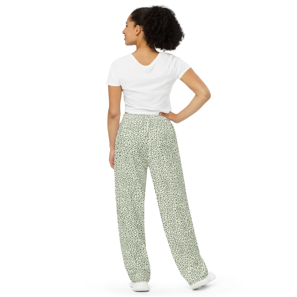 Verdant Fissure on Wide-Leg Pants — Back