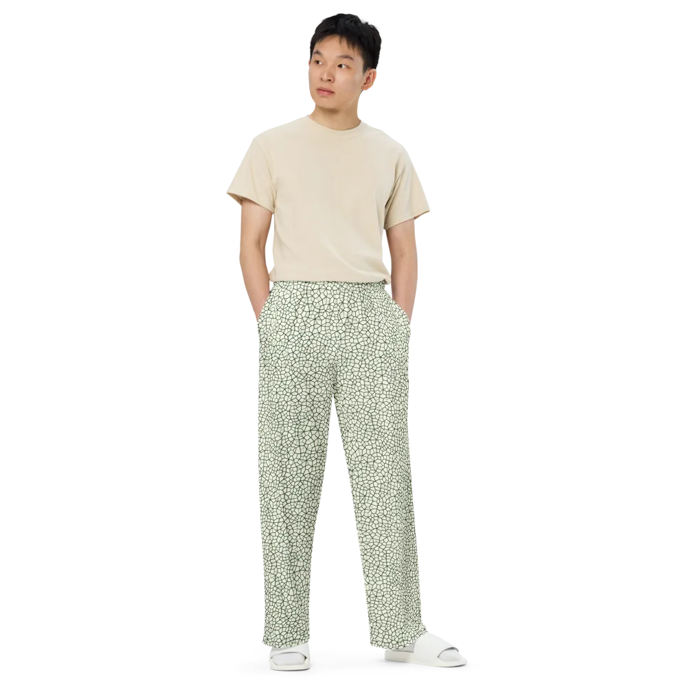 Verdant Fissure on Wide-Leg Pants — Front