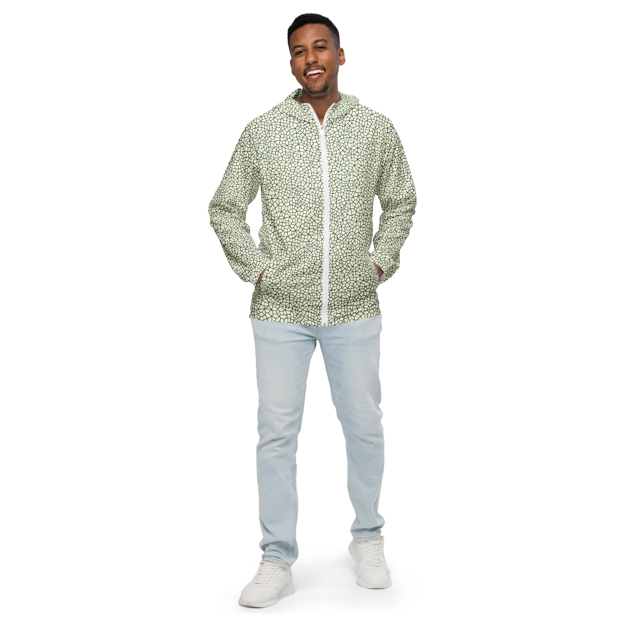 Verdant Fissure on Men's Windbreaker — Front